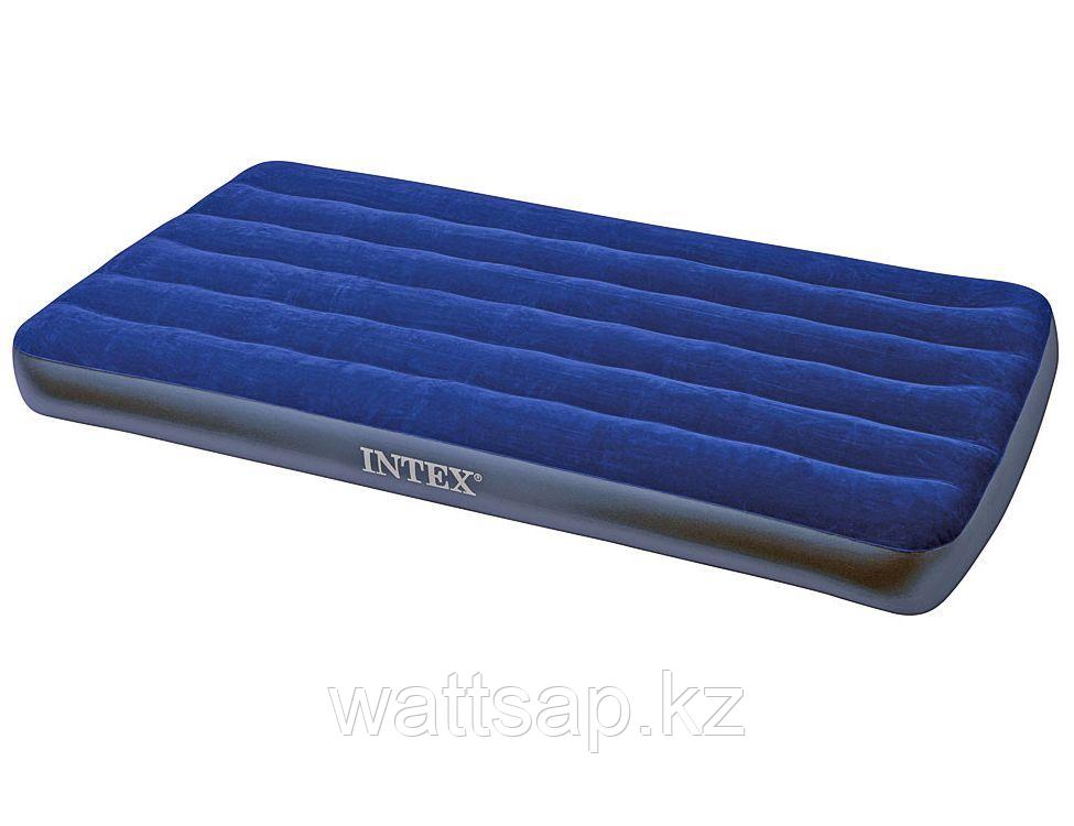 Кровать надувная Intex 99x191x22 см, max 136 кг, Intex 68757 поверхность флок - фото 1 - id-p46335494