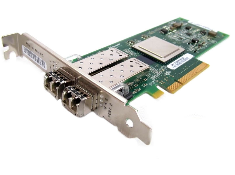 Двухпортовая оптическая сетевая карта Qlogic 8Gbit Dual Port FC HBA, x8 PCIe, LC multi-mode optic, Retail