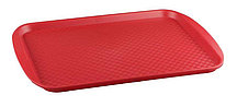 Поднос прямоугольный 42х30 см с ручками красный 1511