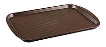 Поднос прямоугольный 42х30 см с ручками коричневый 1511