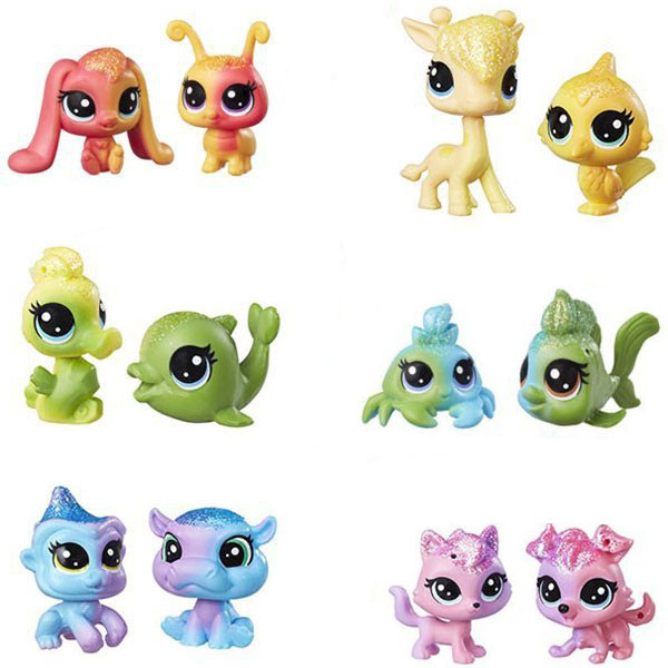 Hasbro Littlest Pet Shop C0794 Литлс Пет Шоп: Радужная колллекция - 2 радужных пета