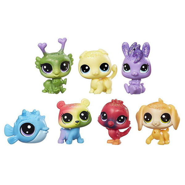 Hasbro Littlest Pet Shop C0795 Литлс Пет Шоп: Радужная колллекция - 7 радужных петов