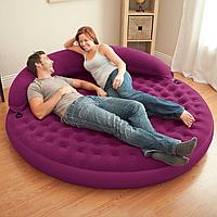 Надувная круглая кровать  Intex 191х51 см, max 295 кг, Intex 68881, поверхность флок