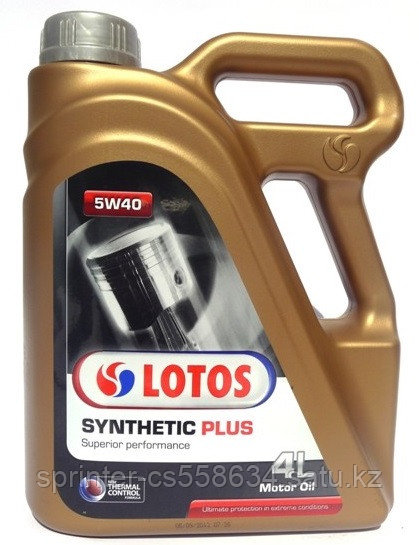 Моторное масло LOTOS SYNTETIC PLUS THERMAL CONTROL 5w40 4 литра