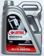 Моторное масло LOTOS SEMISYNTETIC THERMAL CONTROL 10w40 4+1 литра