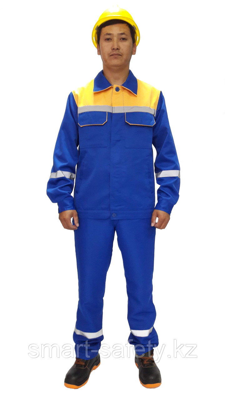 Рабочий костюм синий с желтым - фото 1 - id-p44417788