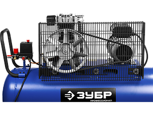 Компрессор воздушный, ЗУБР Профессионал ЗКПМ-440-100-Р-2.2, поршневой, масляный, ременной привод, 440 л/мин, фото 2