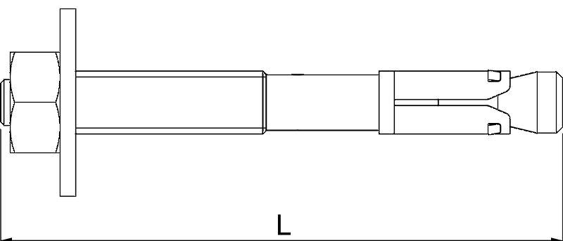 Анкерный болт BZ-U, M8x75 мм, сталь, G BZ-U 8-10-21/75 - фото 2 - id-p46423830