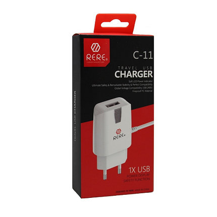Зарядное устройство Rere С-11 Lightning USB, фото 2