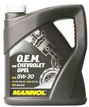 Моторное масло MANNOL O.E.M. for Chevrolet Opel 5w30 4 литра
