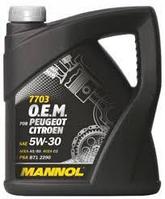 Моторное масло MANNOL O.E.M. for Peugeot Citroen 5w30 4 литра