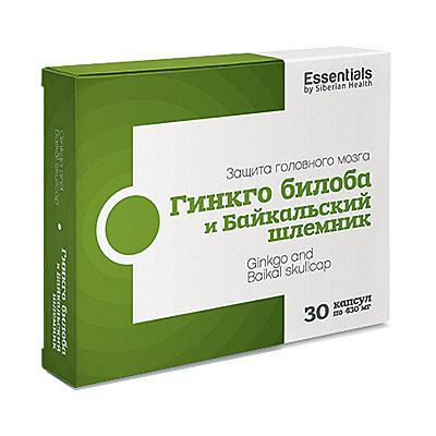 Гинкго билоба и байкальский шлемник Essentials by Siberian Health 