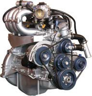Двигатель с поликлиновым приводом агрегатов и кронштейном, компрессор SD-5