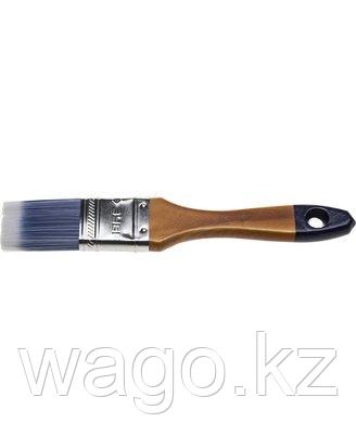 КИСТЬ ПЛОСКАЯ МАЛЯРНАЯ ЗУБР 4-01007-038, АКВА-МАСТЕР, ИСКУССТВЕННАЯ ЩЕТИНА, ДЕРЕВЯННАЯ РУЧКА, 38 ММ, фото 2