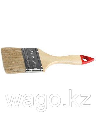 КИСТЬ ПЛОСКАЯ МАЛЯРНАЯ STAYER 0101-063, UNIVERSAL-STANDARD, СВЕТЛАЯ НАТУРАЛЬНАЯ ЩЕТИНА, ДЕРЕВЯННАЯ РУЧКА, 63 М, фото 2