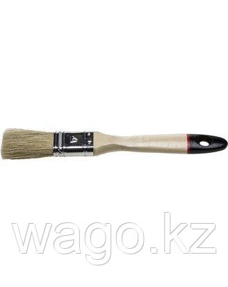 КИСТЬ ПЛОСКАЯ МАЛЯРНАЯ STAYER 0102-025, UNIVERSAL-EURO, СВЕТЛАЯ НАТУРАЛЬНАЯ ЩЕТИНА, ДЕРЕВЯННАЯ РУЧКА, 25 ММ, фото 2