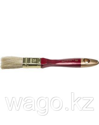 КИСТЬ ПЛОСКАЯ МАЛЯРНАЯ STAYER 0104-038, UNIVERSAL-PROFI, СВЕТЛАЯ НАТУРАЛЬНАЯ ЩЕТИНА, ДЕРЕВЯННАЯ РУЧКА, 38 ММ, фото 2