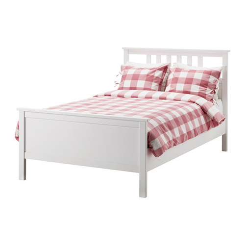 Кровать каркас ХЕМНЭС белая морилка 120х200 Лурой ИКЕА, IKEA