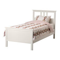 Кровать каркас ХЕМНЭС белая морилка 90х200 Лурой ИКЕА, IKEA, фото 2