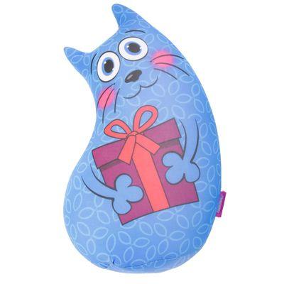 Мягкая игрушка-антистресс "Котик" цвет синий, 40 см - фото 1 - id-p46493032
