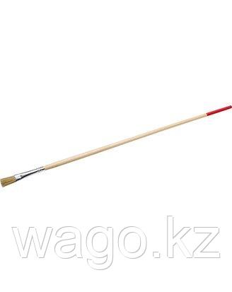 КИСТЬ КРУГЛАЯ МАЛЯРНАЯ ТОНКАЯ STAYER 0124-02, UNIVERSAL-STANDARD, СВЕТЛАЯ НАТУРАЛЬНАЯ ЩЕТИНА, ДЕРЕВЯННАЯ РУЧКА, фото 2