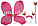 Набор феи крылья и волшебная палочка (ярко-розовый), фото 2