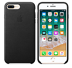 Кожаный чехол для iPhone 7 Plus (черный)