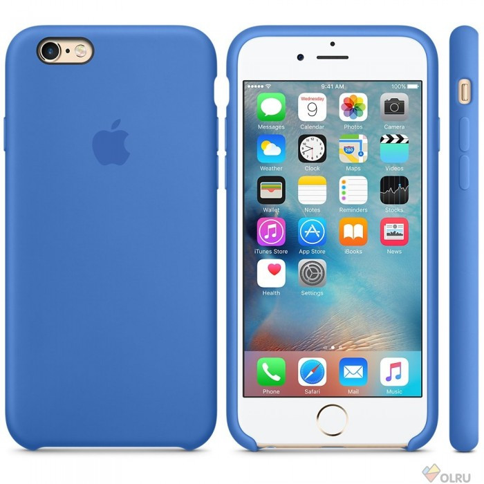 Силиконовый чехол для iPhone 6 plus/6s plus (синий)