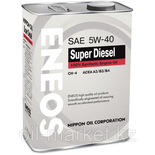 Моторное масло ENEOS SUPER DIESEL 5w-40 Synthetic (100%) 4 л