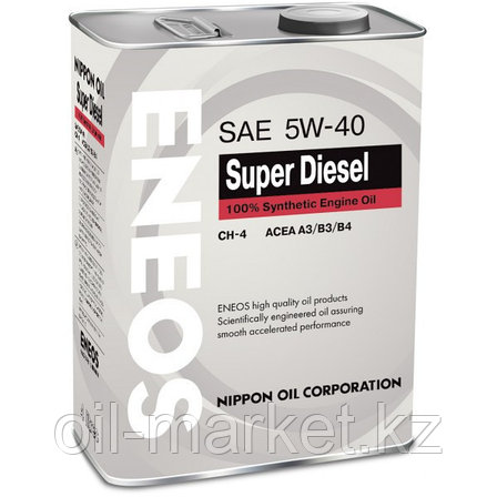 ENEOS Моторное масло SUPER DIESEL 5w-40 Synthetic (100%) 4 л, фото 2