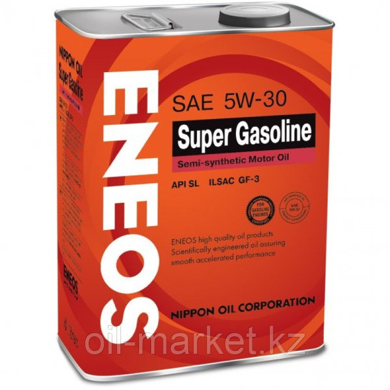 ENEOS Моторное масло SUPER GASOLINE 5w-30 semi-synthetic 4 л