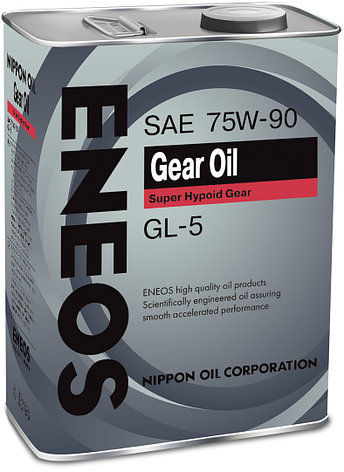 ENEOS Трансмиссионное масло GEAR OIL GL-5 75W90 4 л, фото 2