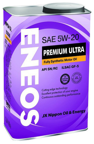 ENEOS Моторное масло  PREMIUM ULTRA 5w-20 Synthetic (100%) 4 л, фото 2