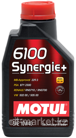 Моторное масло MOTUL 6100 Synergie+ 10W-40 1л, фото 2