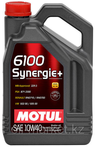 Моторное масло MOTUL 6100 Synergie+ 10W-40 5л, фото 2