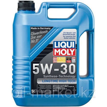 Моторное масло LIQUI MOLY LONGTIME HIGH TECH 5W-30 5 л, фото 2