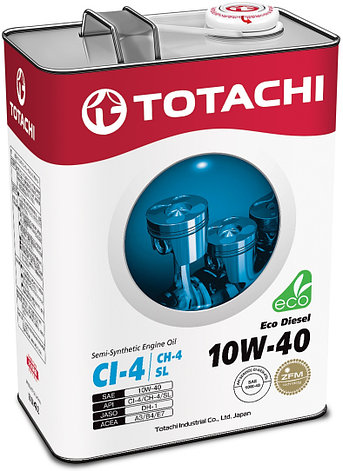 Моторное масло TOTACHI Eco Diesel Semi-Synthetic CI-4/CH-4/SL 10W-40 6L, фото 2