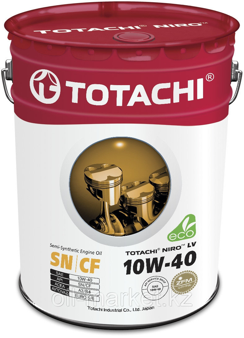Моторное масло TOTACHI NIRO LV Semi-Synthetic SN/CF A3/B4 10W-40 19L