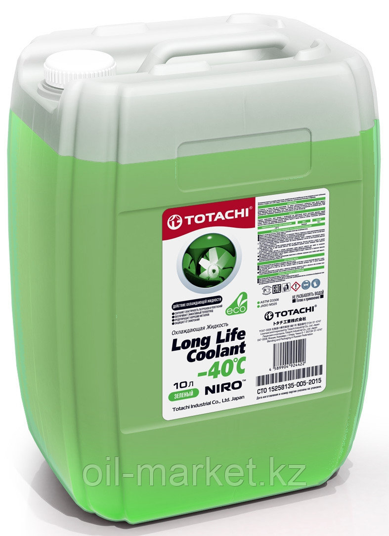 TOTACHI NIRO Антифриз LONG LIFE COOLANT Green 10л. (Зеленый) - фото 1 - id-p43420466