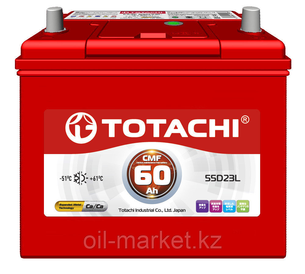 Аккумулятор TOTACHI 60 А/ч CMF - 55D23L - фото 1 - id-p43420472