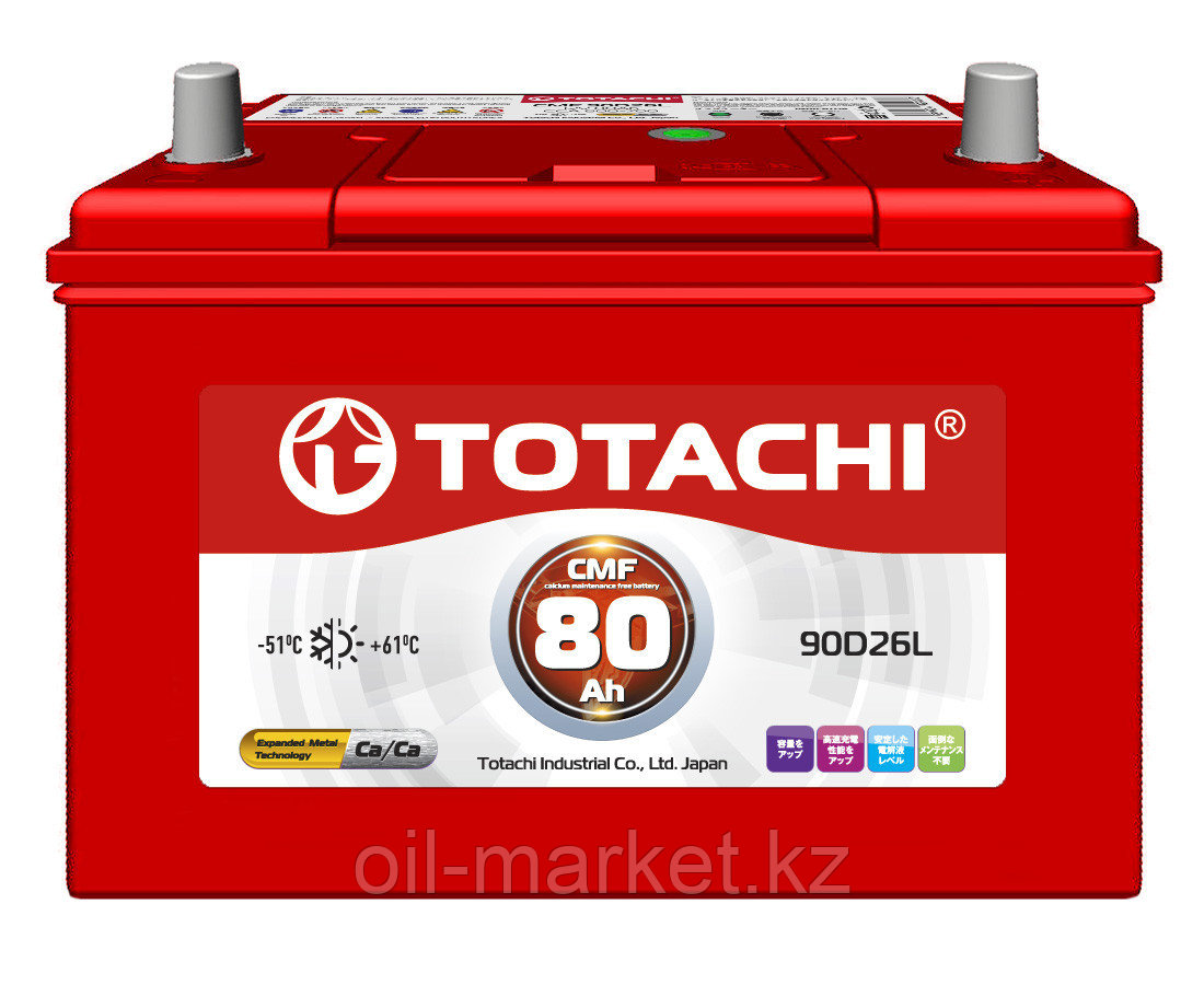 Аккумулятор TOTACHI 80 А/ч CMF - 90D26L - фото 1 - id-p43420479