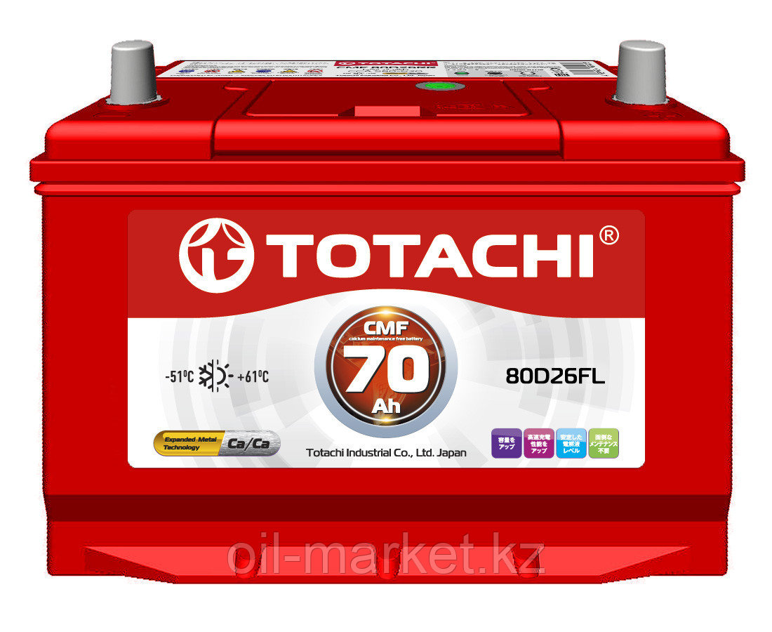 Аккумулятор TOTACHI 70 А/ч CMF - 80D26FL - фото 1 - id-p43420489