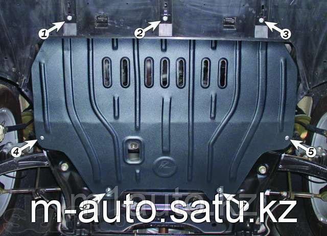 Защита картера двигателя и кпп на Honda Accord/Хонда Аккорд 2008-2012 - фото 4 - id-p3043283