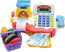 Набор для игры в магазин (Касса с калькулятором, сканер, продукты, деньги)