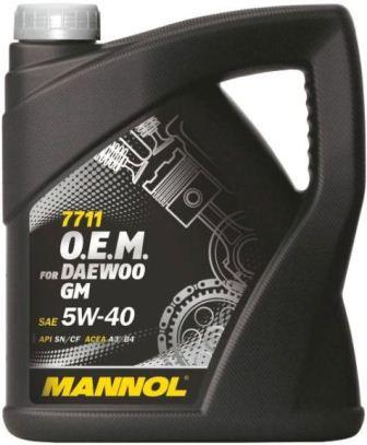 Моторное масло MANNOL O.E.M. for Daewoo GM 5w40 4 литра