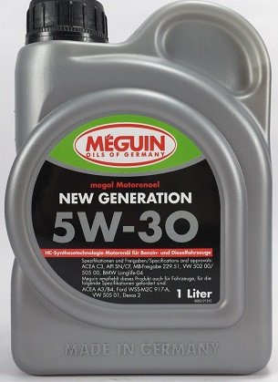 Моторное масло MEGUIN Moto.New Generation 5w30 1 литр