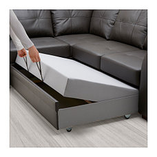 Диван-кровать Угл c модулем д хран ГЕССБЕРГ темно-коричневый ИКЕА, IKEA, фото 2