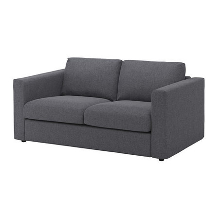 Диван 2-местный ВИМЛЕ Гуннаред классический серый ИКЕА, IKEA , фото 2