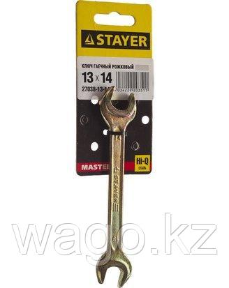 КЛЮЧ РОЖКОВЫЙ ГАЕЧНЫЙ STAYER MASTER, 13Х14ММ, фото 2