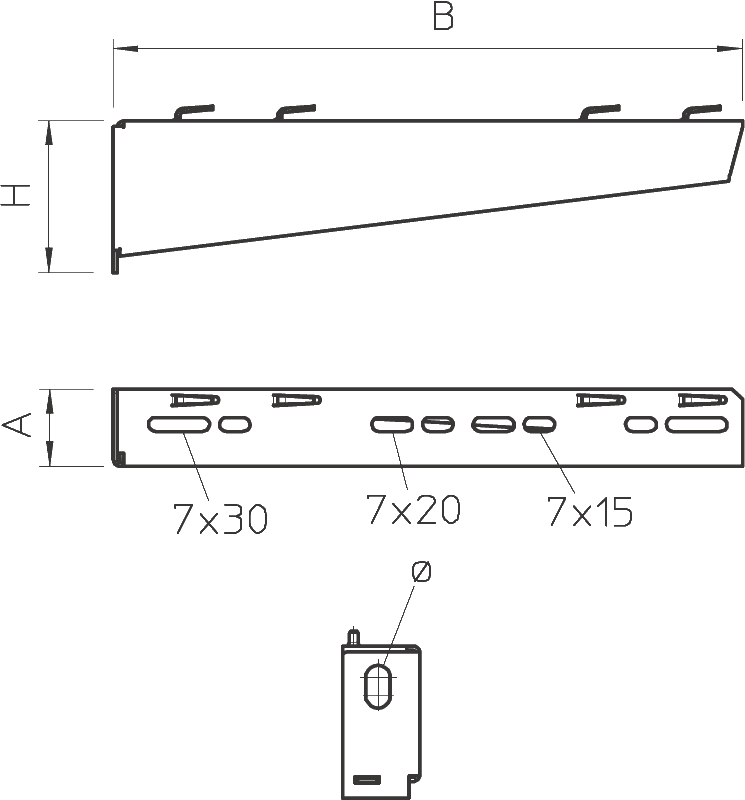 Кронштейн для проволочных лотков 110 мм оцинкованный MWAG 12 11 FS - фото 2 - id-p46560484